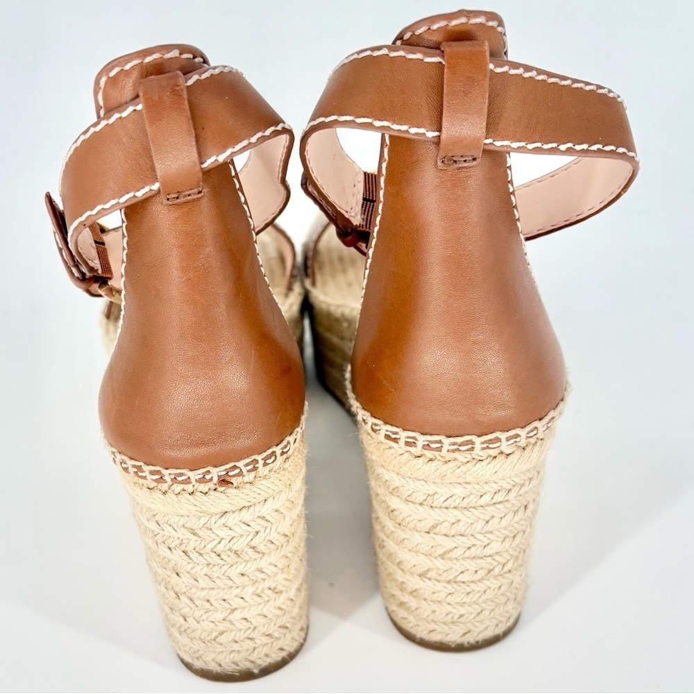 J CREW Leather Platform Wedge Espadrilles in Burnished Pecan - Picture 5 of 15